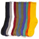 Crew-length cotton socks in a wide variety of colors.