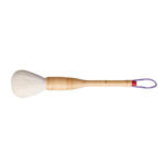 White make-up brush with handle wrapped in wood