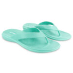 Turquoise women's flip flops made in the USA