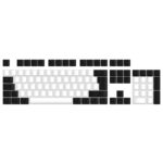 Keyboard layout with black and white keycaps