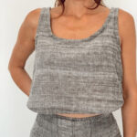 Frey artisanally woven cotton top for women