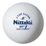 clean white 40+ nittaku ping pong training ball