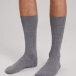 Light grey wool crew socks.