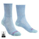 Light blue boot socks.