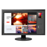 Wide computer coloredge monitor.