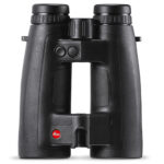 Topview of black binoculars.