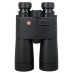 Topview of large black binoculars.