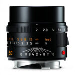 Black Leica photographic lens.