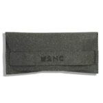 Grey eyewear case made form recucled leather.