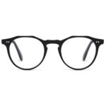 Black Kallio bio-acetate spectacles.