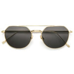 Gold Beaulieu wire sunglasses.