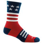 Boot socks depicting the American flag.