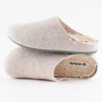 White slipon men's slippers.