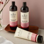 Set of Sukin shampoo, conditioner and hair treatment.