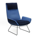 Blue lounge chair.