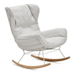 White stylish rocking chair.